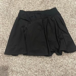 Black Front Crossed Tennis Skirt WITH POCKETS